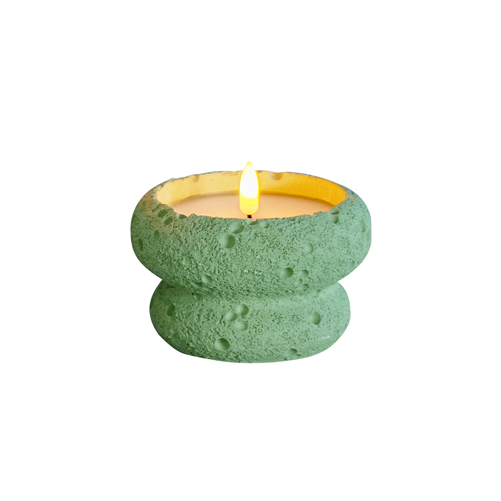 Waterproof Outdoor Battery Operated LED Flameless 3D Cement Candle