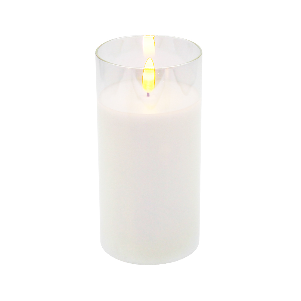 Battery Powered Glass LED Candle