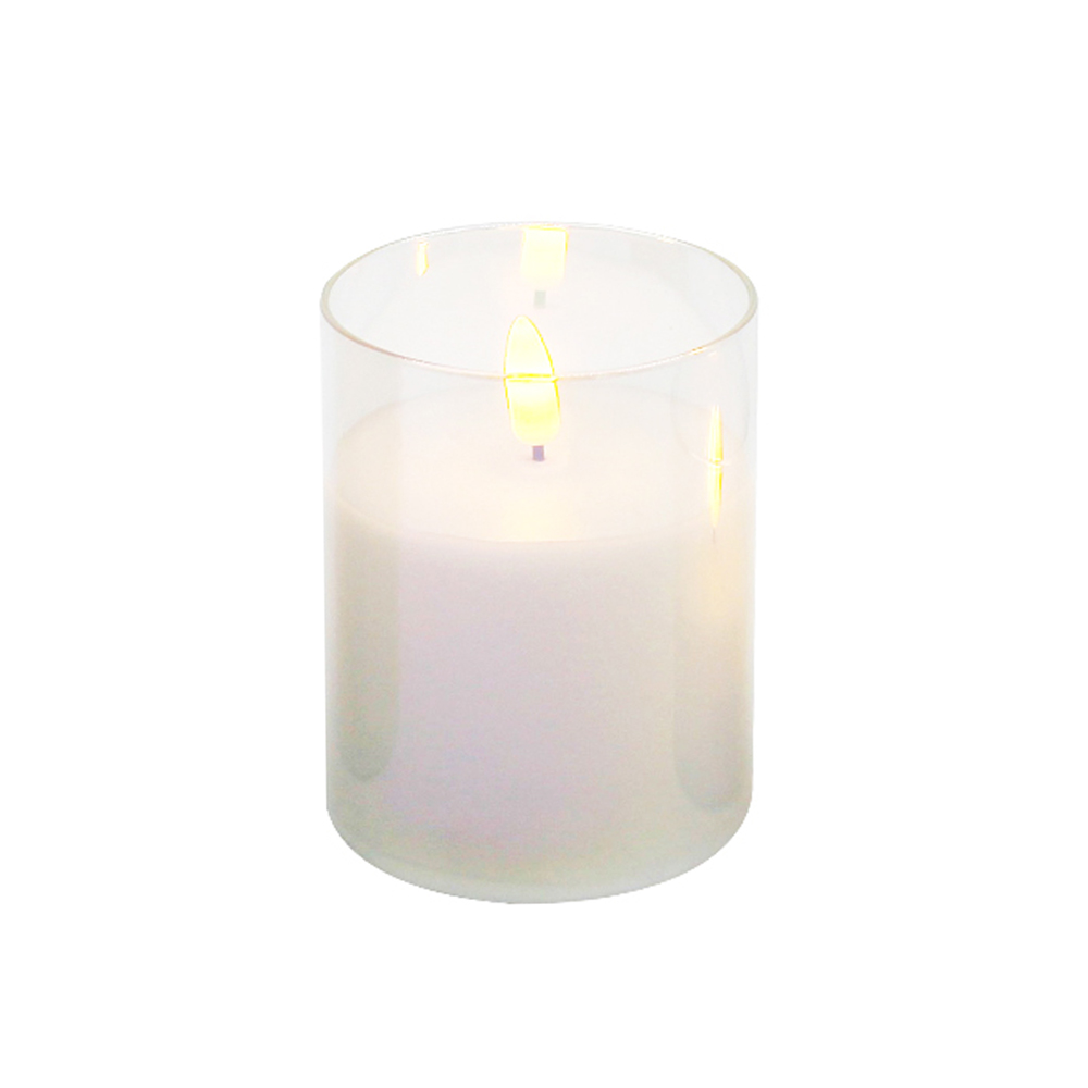 Battery Powered Glass LED Candle