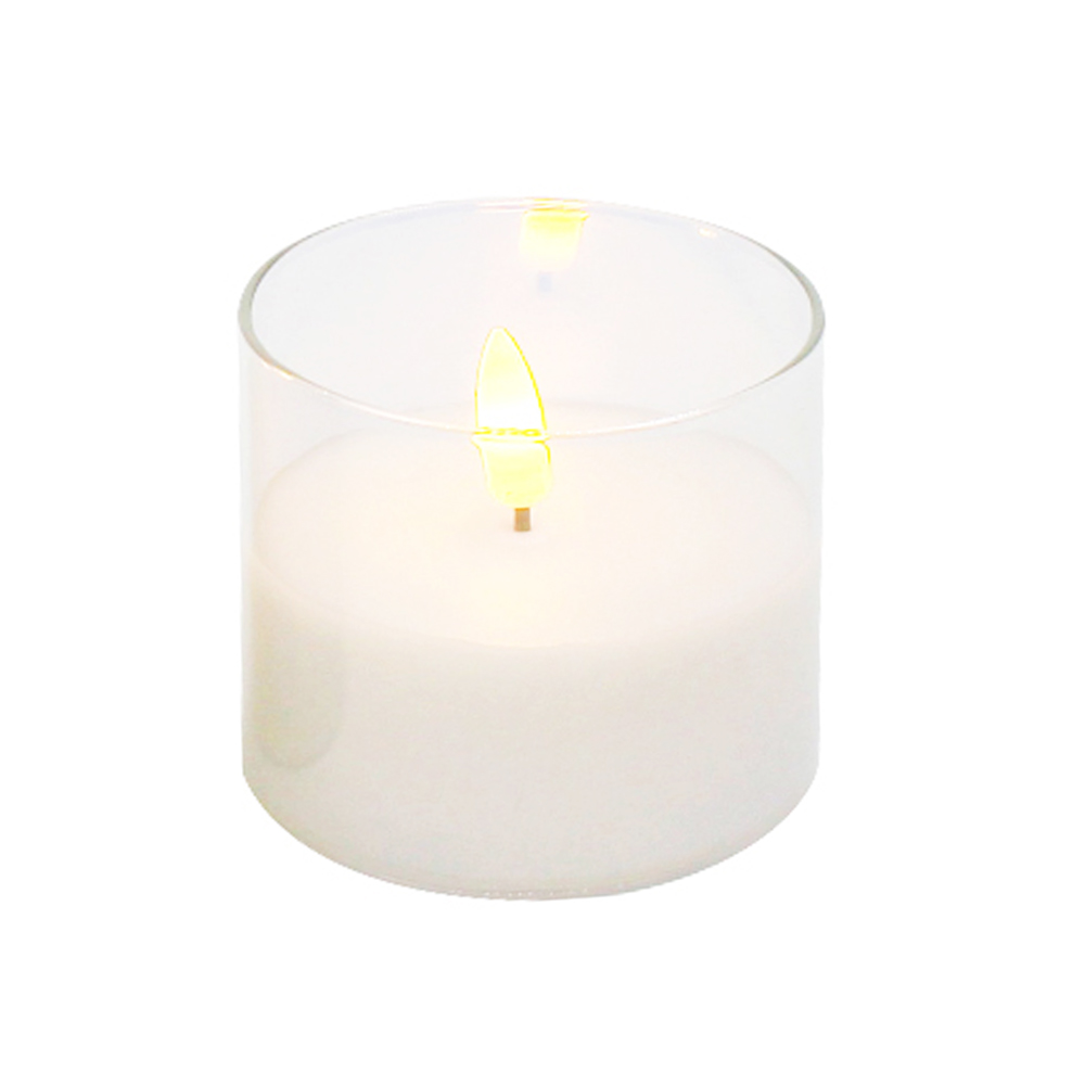 Battery Powered Glass LED Candle