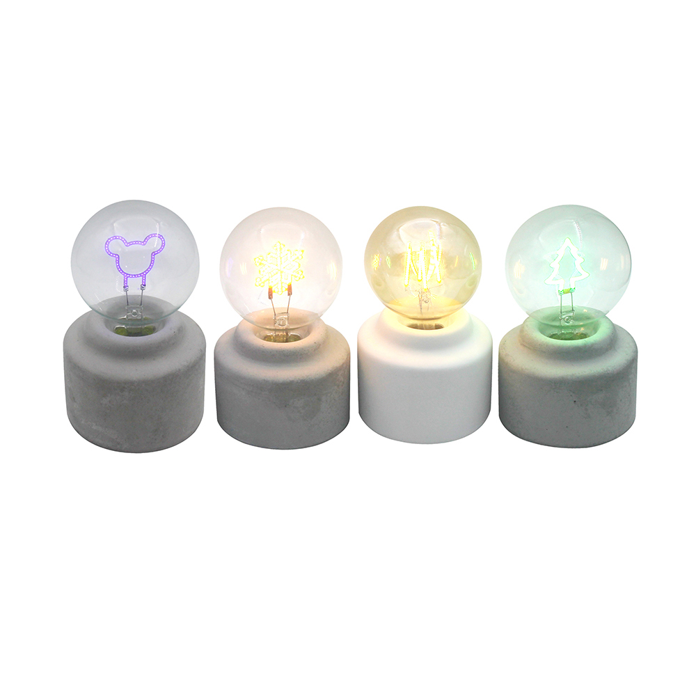 LED Cement Candle Holder Bottle Light