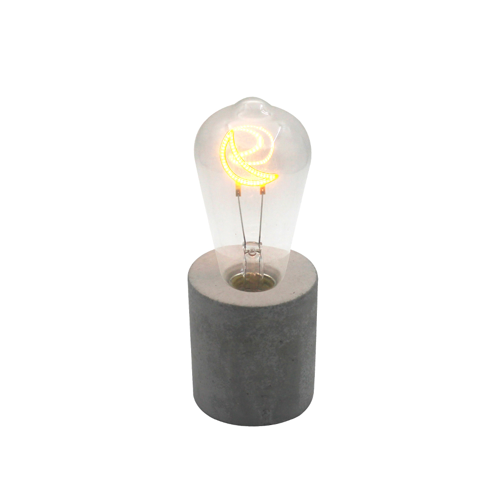 LED Mini Grey Cement Desk Lamp