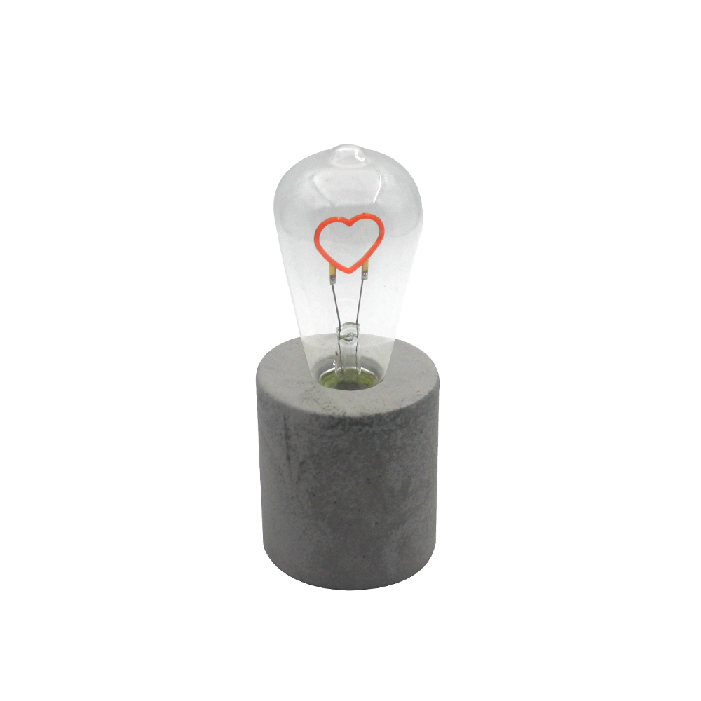 LED Mini Grey Cement Desk Lamp