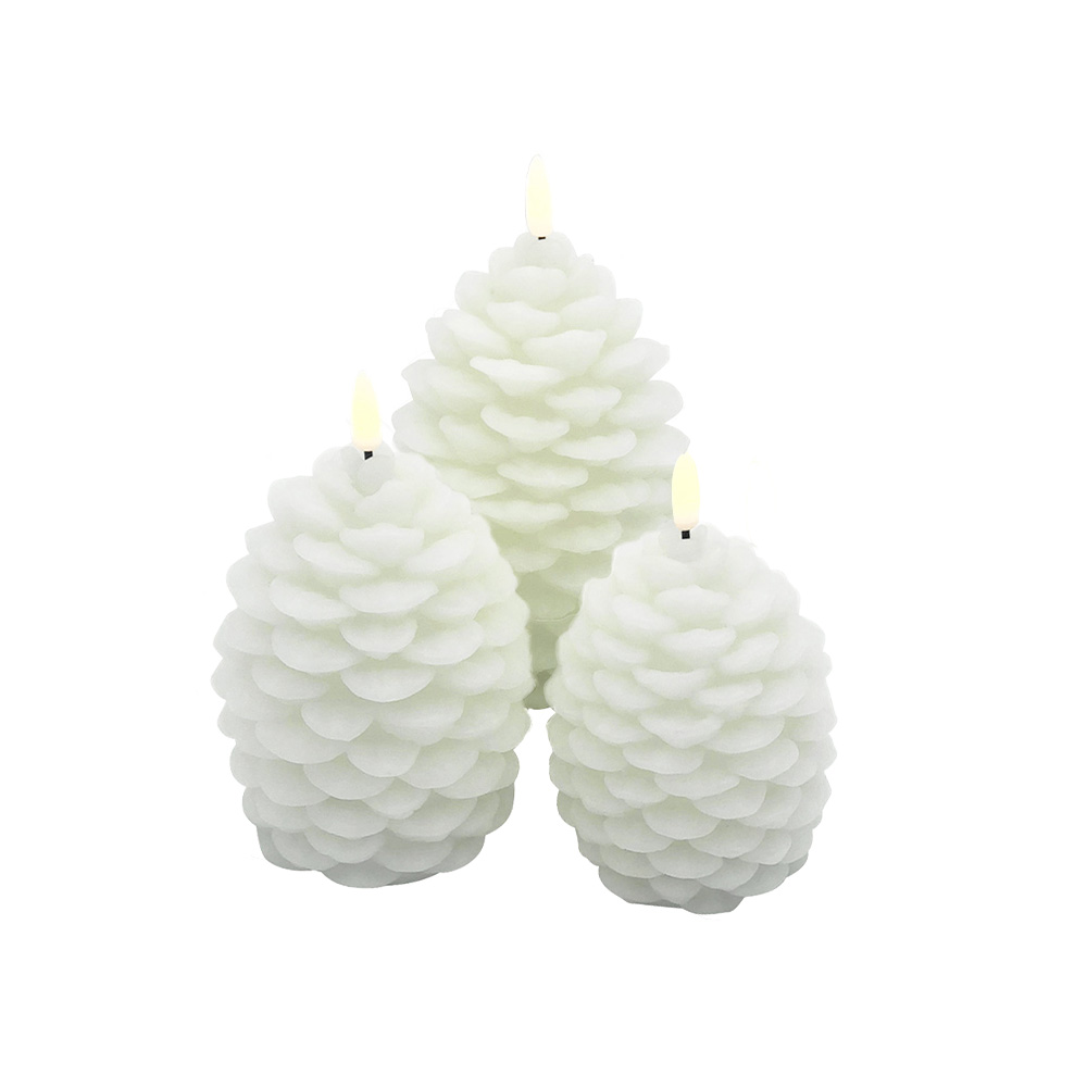 Pine Cone Electronic LED 3D Candle