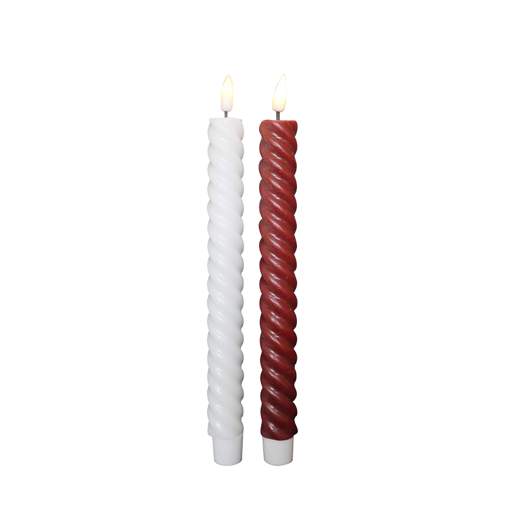 LED Spiral Flameless Rod-Shaped Candle