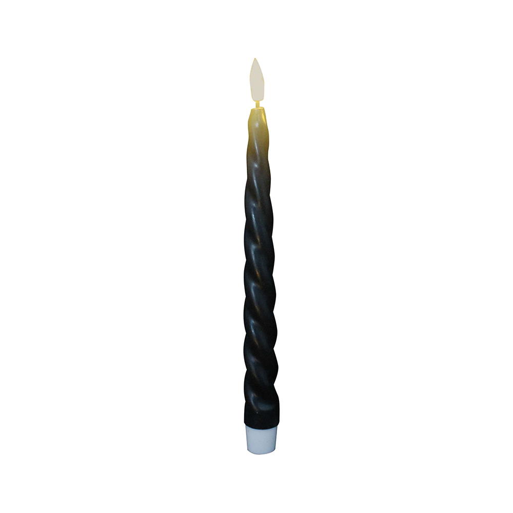 LED White Rope Taper Candle