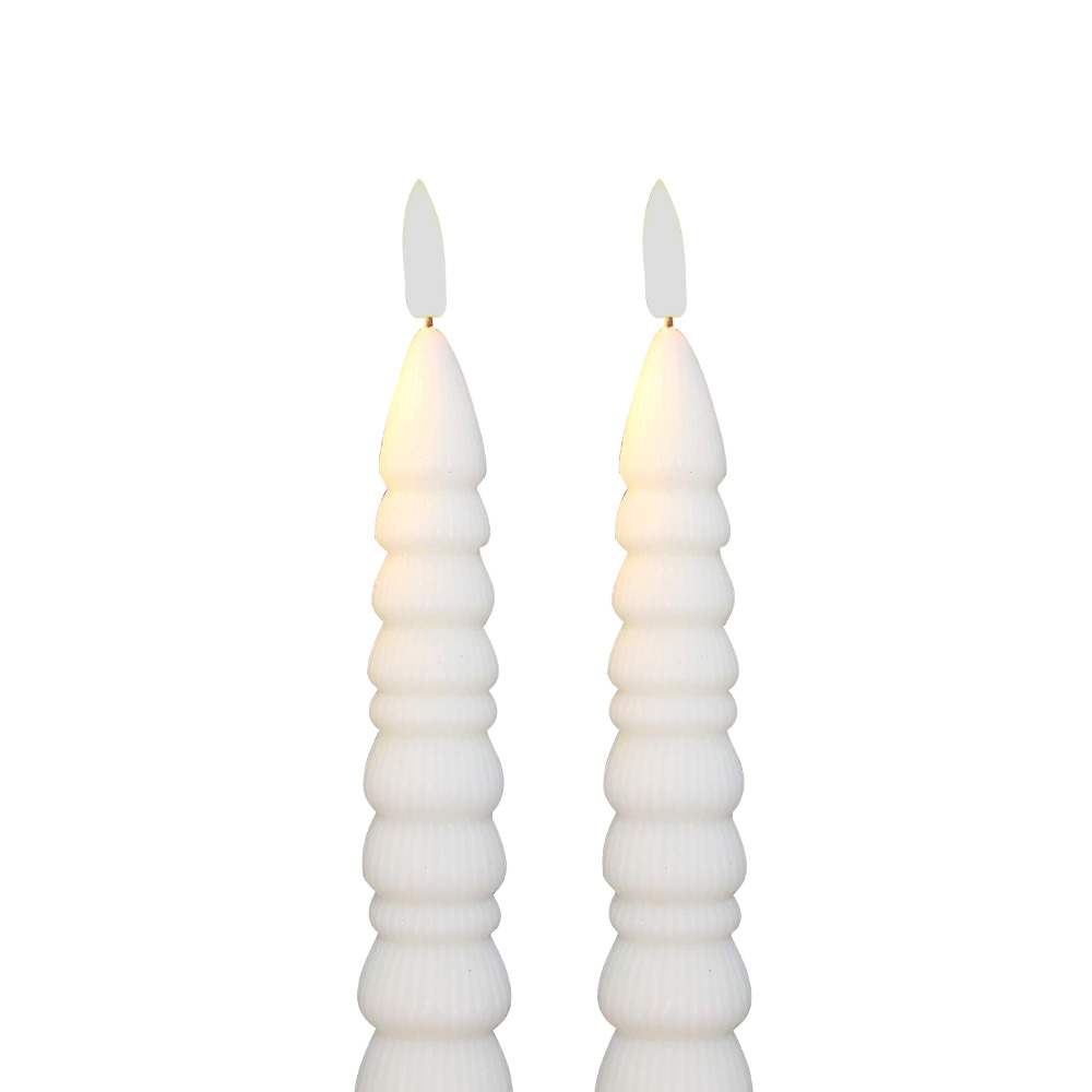 White LED Christmas Tree Taper Candle