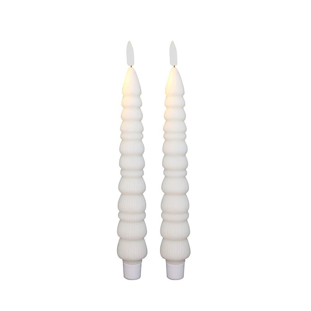 White LED Christmas Tree Taper Candle