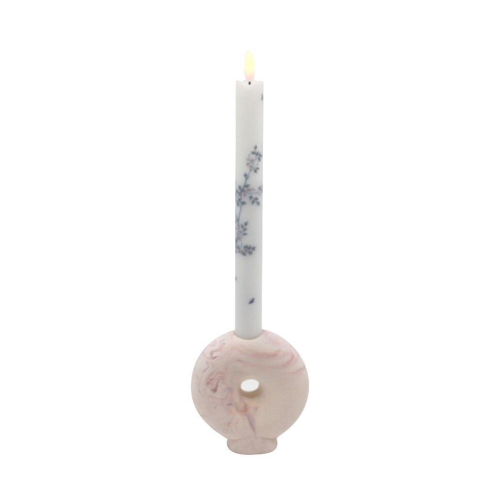 LED Multicolor Embossed Pillar Candle