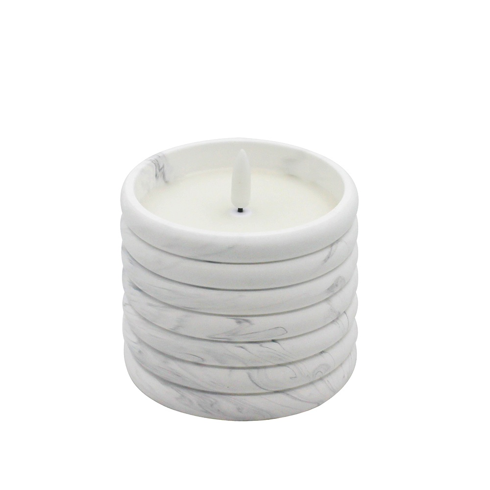 Texture Cement-Based LED Candle