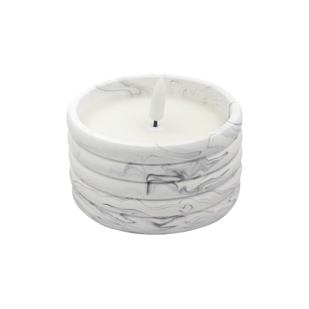 Texture Cement-Based LED Candle