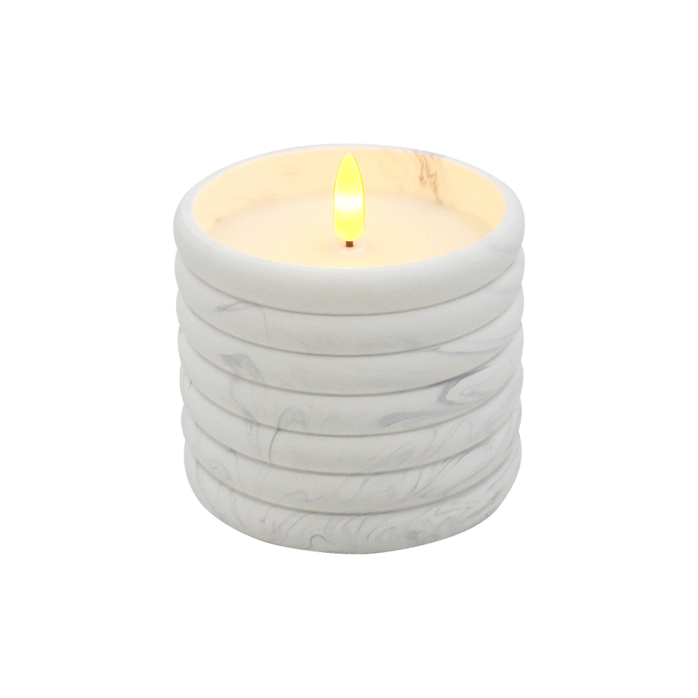 Texture Cement-Based LED Candle