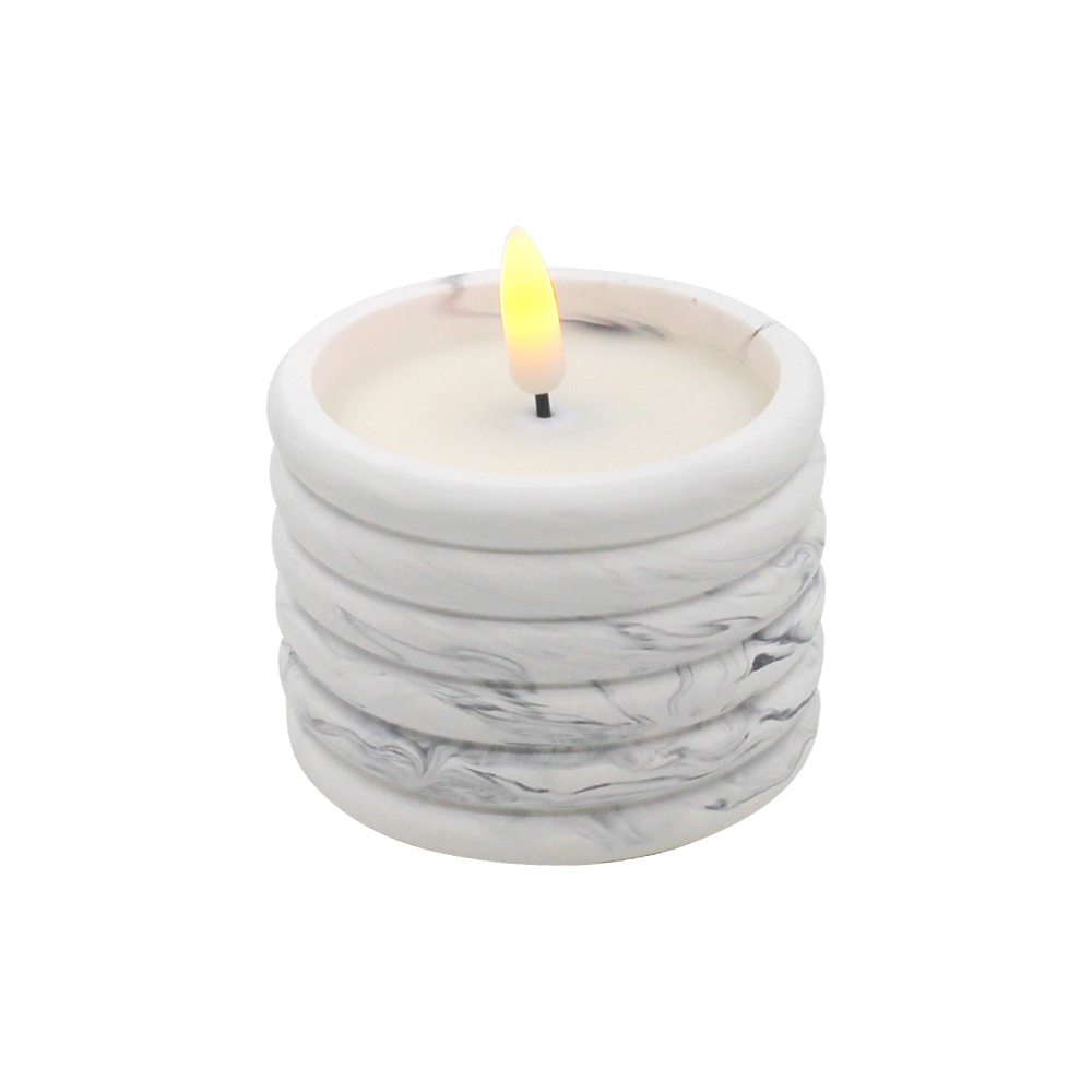 Texture Cement-Based LED Candle