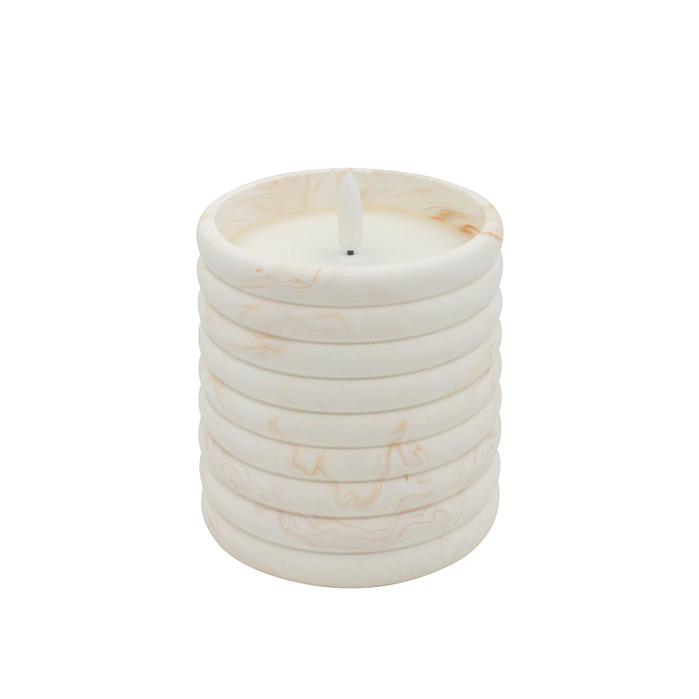 Texture Cement-Based LED Candle