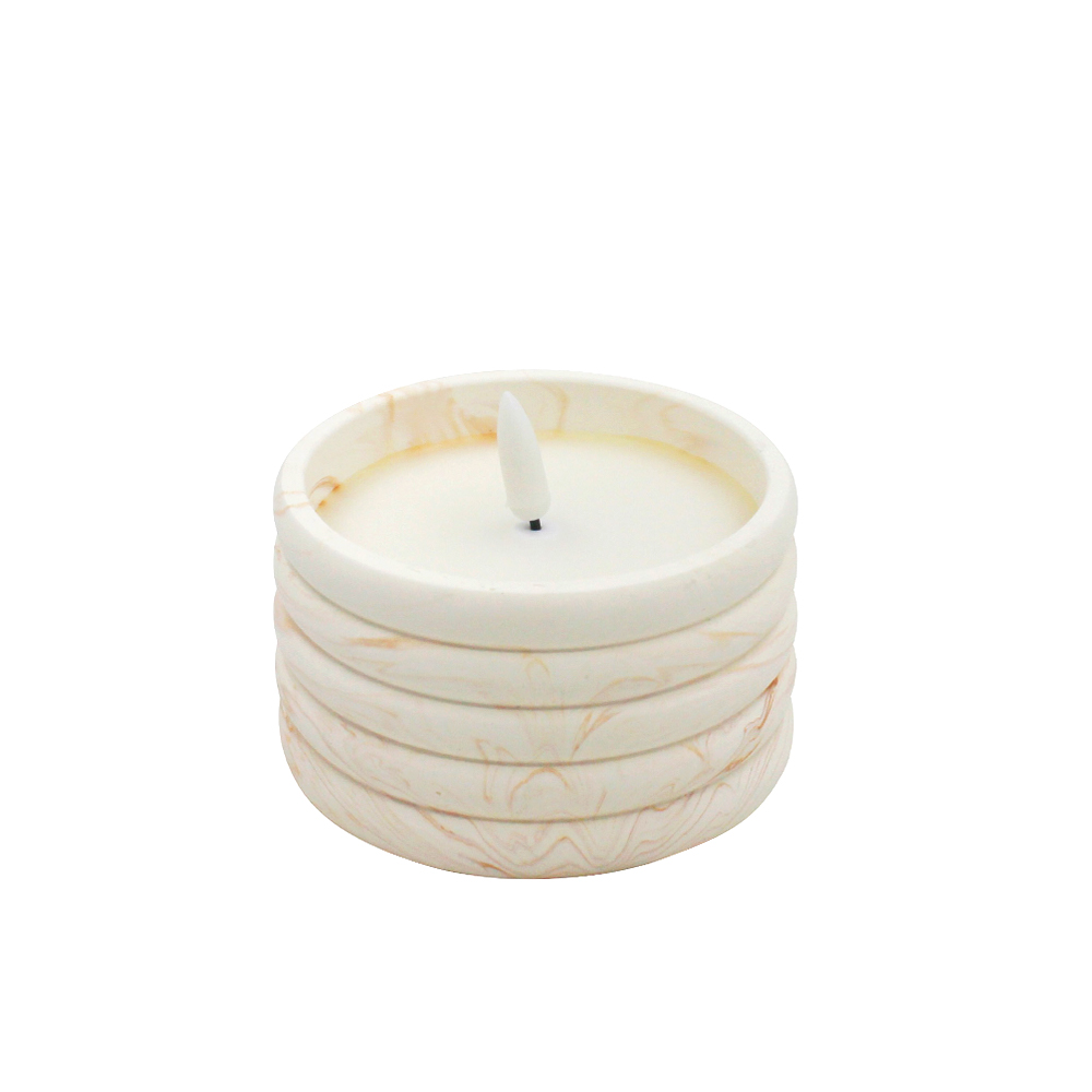 Texture Cement-Based LED Candle