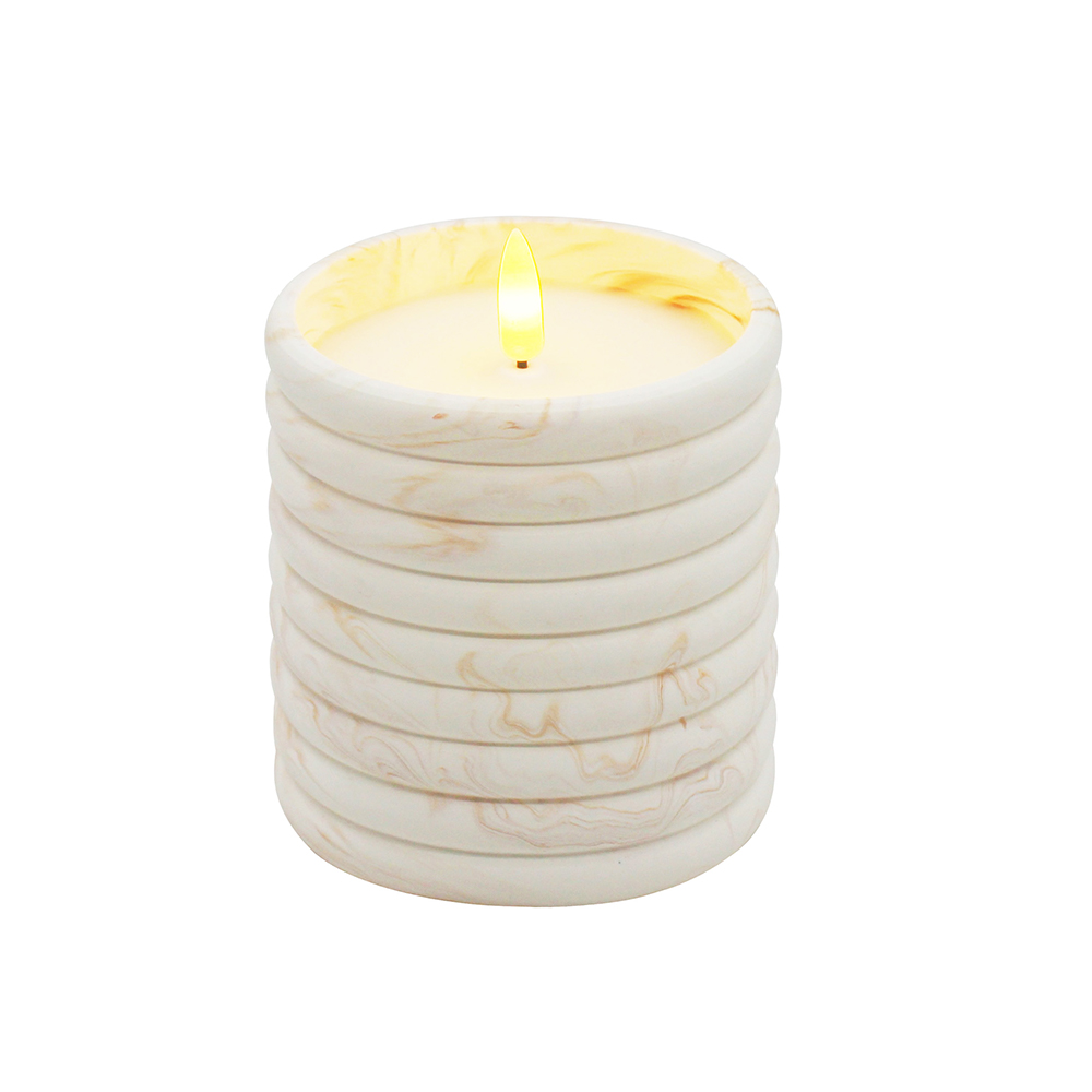 Texture Cement-Based LED Candle