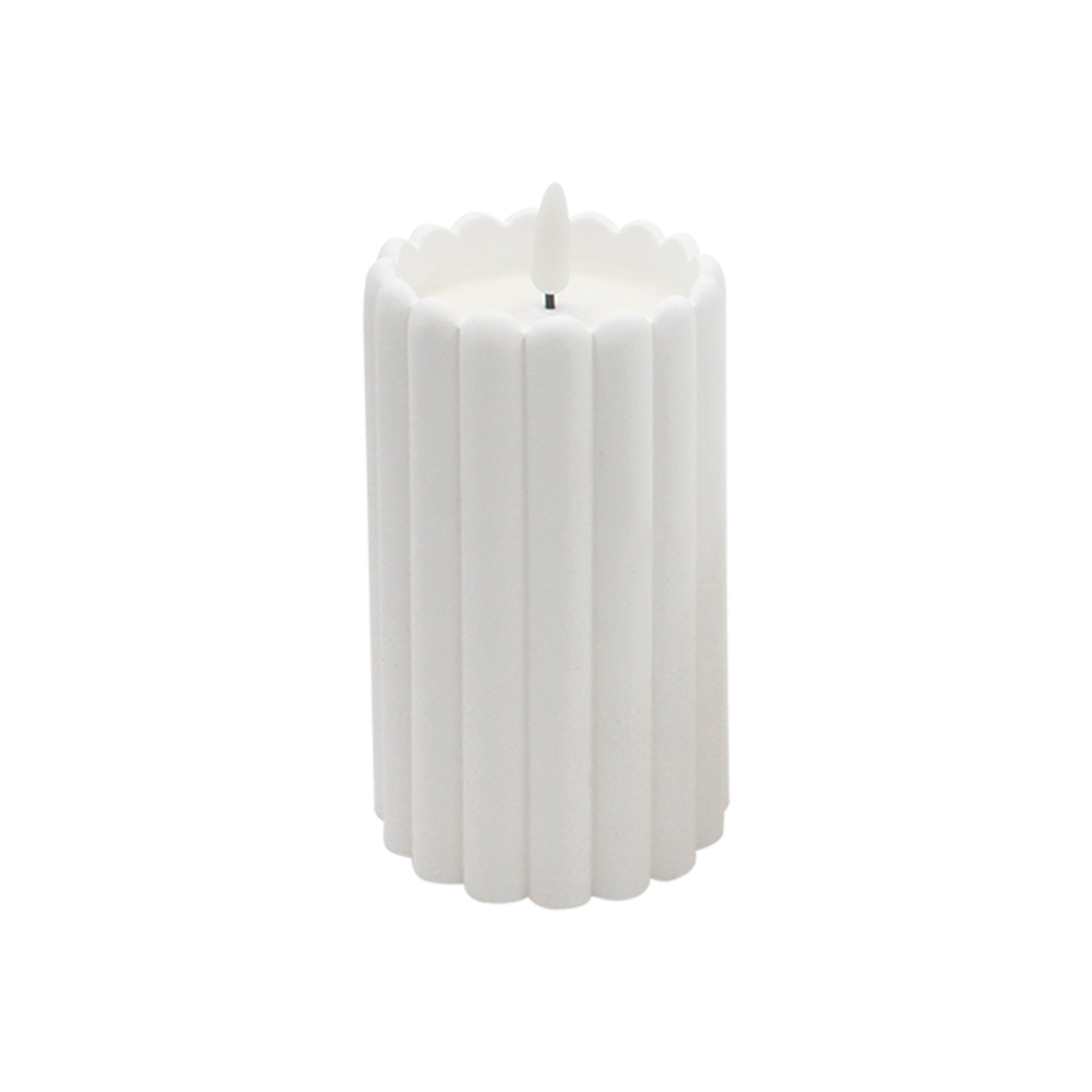 Classic Columnar Cement 3D LED Candle