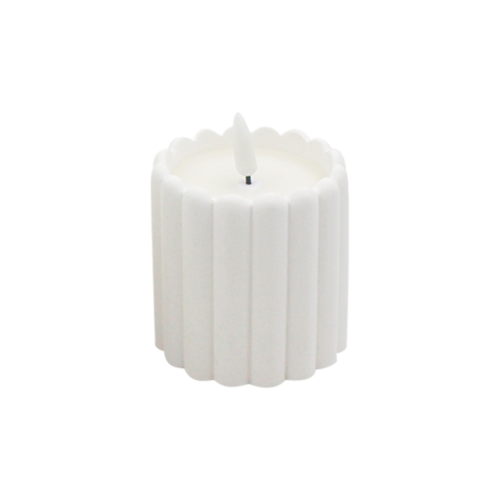 Classic Columnar Cement 3D LED Candle